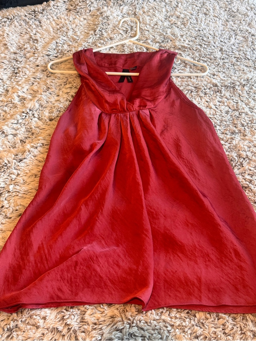 Willi Smith Red Satin Halter-Style Girls Dress